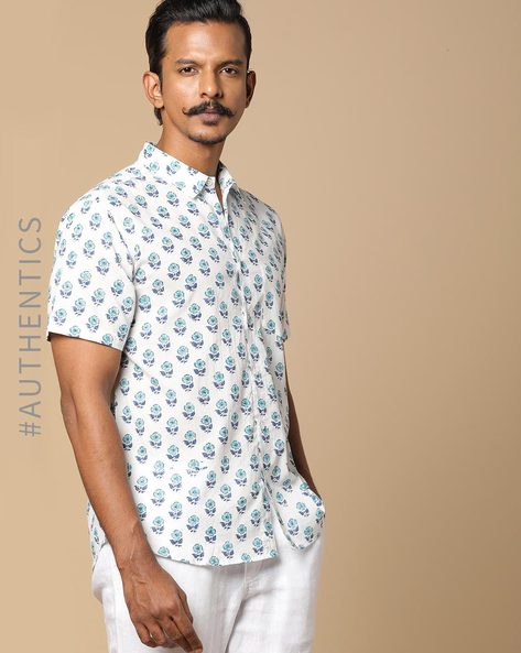 Awdhesh Kumar Handblock Jaipuri Print Cotton Shirt