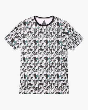 Character Print Crew Neck T-shirt