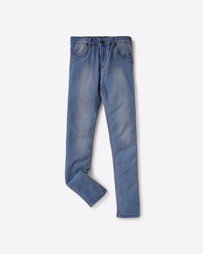 Pepe Jeans Fille - Jean Skinny Taille Haute Coupe Ajustée En Denim Durable